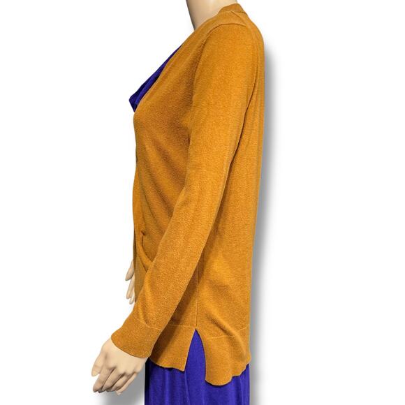 Old Navy Womens Tunic Cardigan Sweater Button Close V Neck Pumpkin Pie Color - Picture 5 of 8